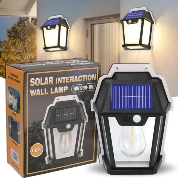 Motion Sensor Solar Outdoor Light, Solar Tungsten Bulb Light HW 999